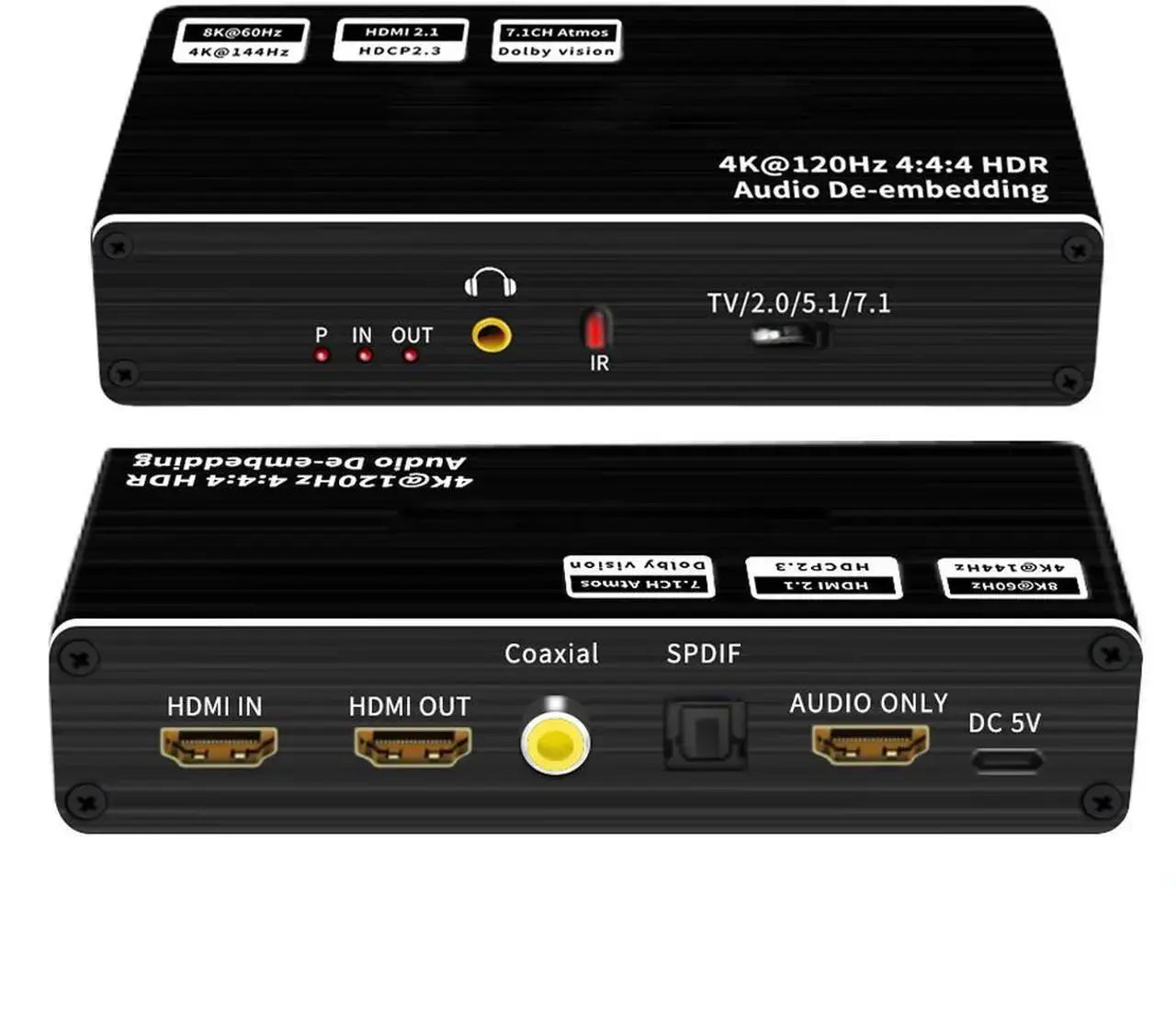 Wireless HDMI KVM Extender 656ft 1080p with 2 USB Ports, HDMI Loopout, Surge/ESD Protection