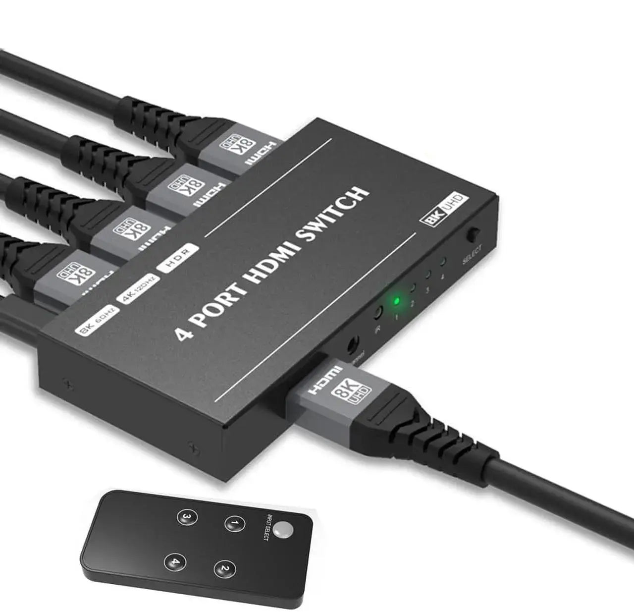HDMI Splitter 1x2 4K@60Hz with 3.5mm Audio Output HDCP 2.2 3D