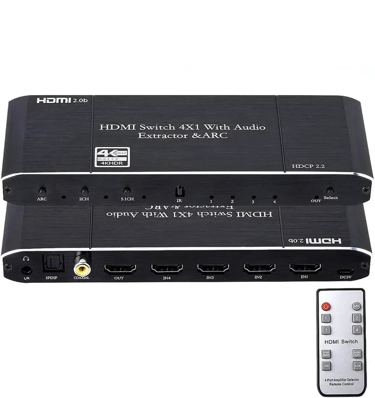 HDMI 2.1 Switch 2 in 1 Out, 8K@60Hz 4K@120Hz 48Gbps HDMI Selector