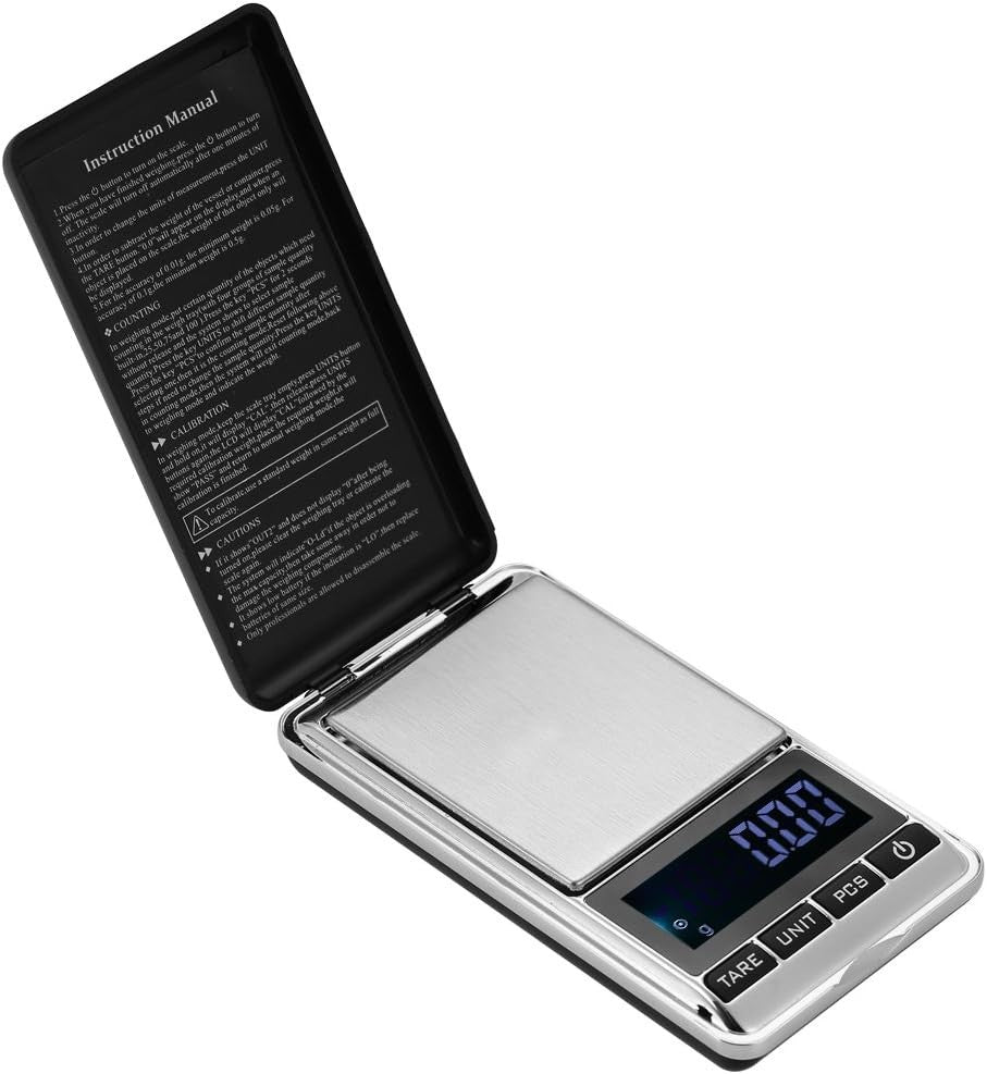 High Precision Pocket Scale for Kitchen, BBQ Accessories, Jewelry Weighing – Stainless Steel, LCD Display, Counting Function, g/ct/oz/tl Units