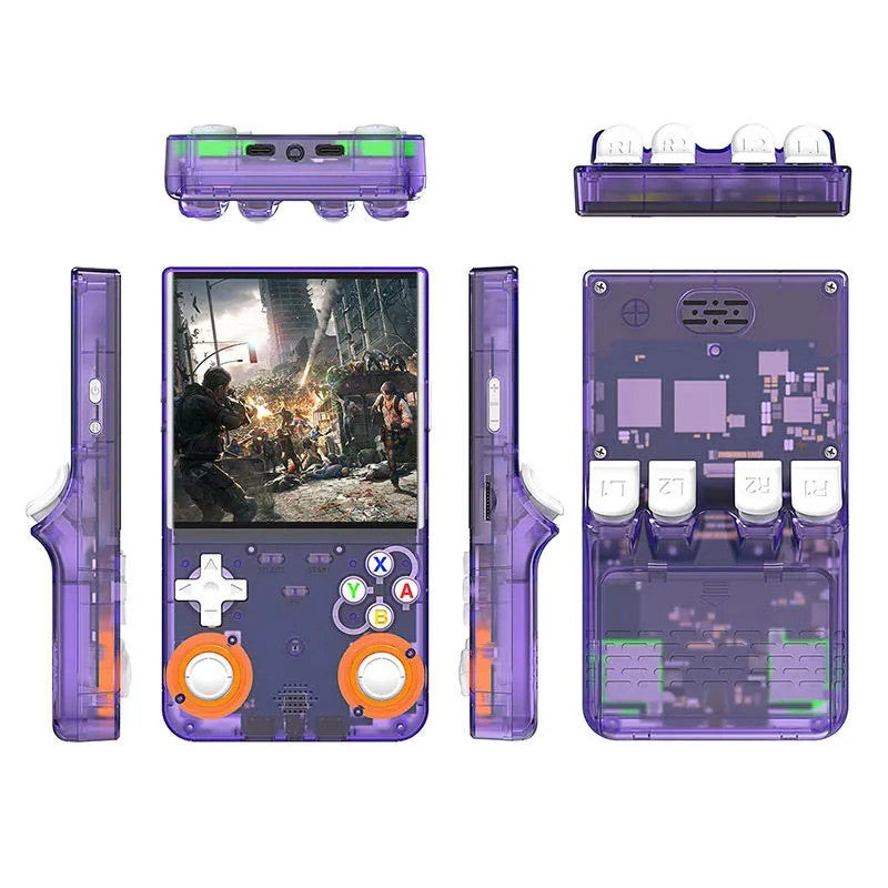R36 Ultra Handheld Game Console R36 Ultra, 64G, Transparent Design, Portable Retro Player