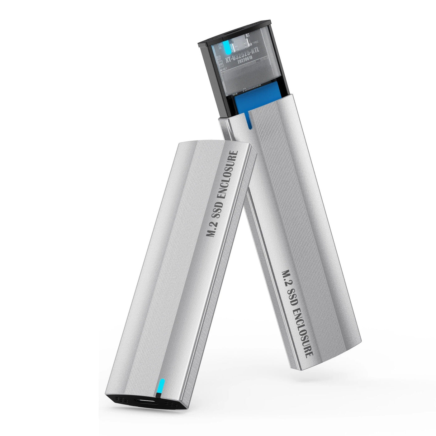 M.2 NVMe SSD Enclosure, Dual Protocol, 10Gbps USB-C 3.1, Tool-Free External Hard Drive Case