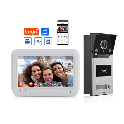 1080P HD WiFi Smart Video Doorbell, Intercom System with Exit Button, for Home Villa