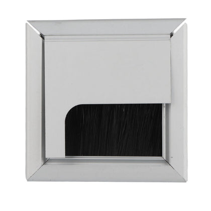 Square Aluminum Desk Cable Tidy Outlet Insert, Wire Management Cover