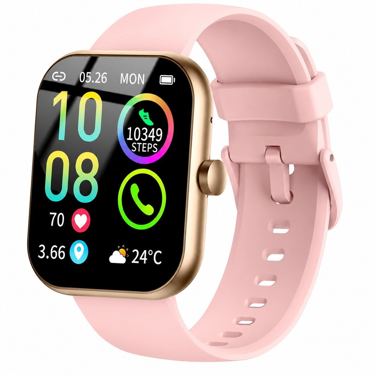 Smartwatch 1.96" HD with Bluetooth Calling, Sleep/Heart Rate/SpO2 Monitor, 113+ Sports Modes