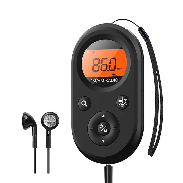 SlowMoose Rechargeable AM/FM Pocket Radio With Stereo Headphones