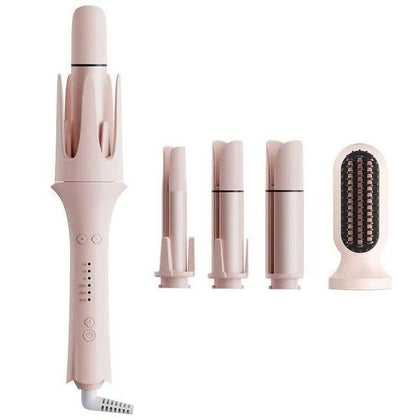 SlowMoose 4 in 1 Multifunctional Hot Tool, Automatic Curling Irons with 3 Barrel(1", 1.25", 1.5") & Hair Straightener Brush, Hair Curler & Straightening Comb
