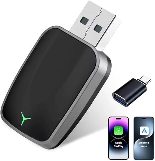 SlowMoose 2-In-1 Wireless CarPlay And Android Auto Adapter