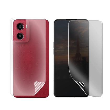Hydrogel Screen Protector Kit for Motorola G05, Front & Back, Transparent