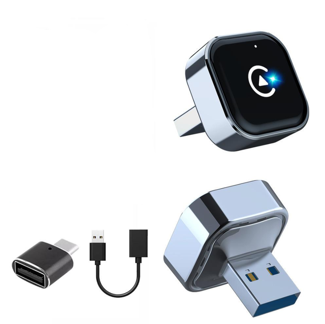 SlowMoose Wireless CarPlay Adapter , Mini USB Design for Cars with Built-in Wired CarPlay Seamless Use Fast Stable Connection