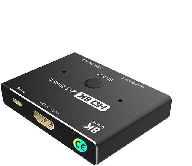 HDMI 2.1 Switch 2 In 1 Out, 8K@60Hz 4K@120Hz, 48Gbps, Directional Adapter