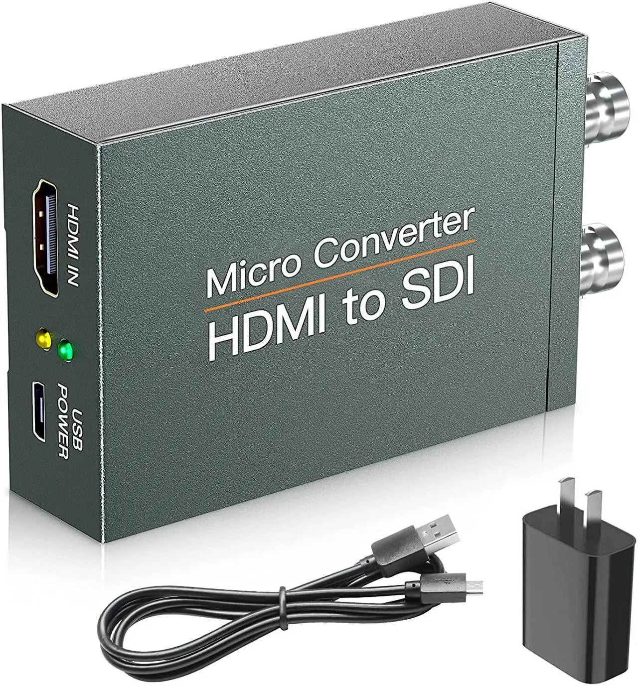 HDMI to SDI Converter, 1 HDMI Input to 2 SDI Outputs with Audio Embedder, HDMI 1.3, SD/HD/3G-SDI Auto Detection