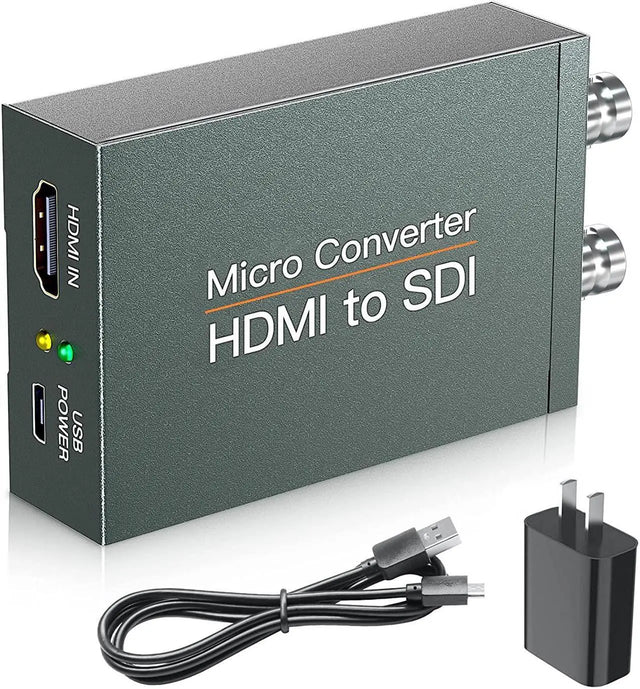 HDMI to SDI Converter, 1 HDMI Input to 2 SDI Outputs with Audio Embedder, HDMI 1.3, SD/HD/3G-SDI Auto Detection