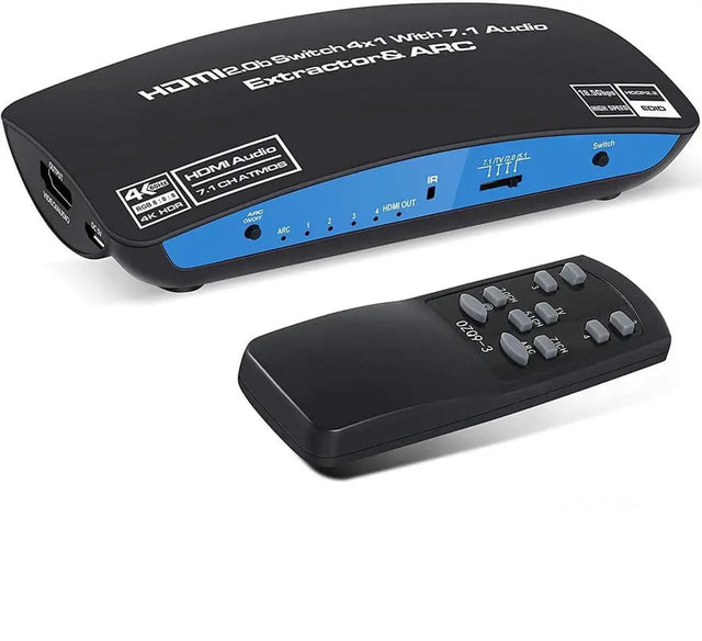 4K@60Hz HDMI Matrix Switch 3x2 with HDR10, O Extraction, 4K to 1080p Downscaler, RGB 4:4:4, Dolby Atmos