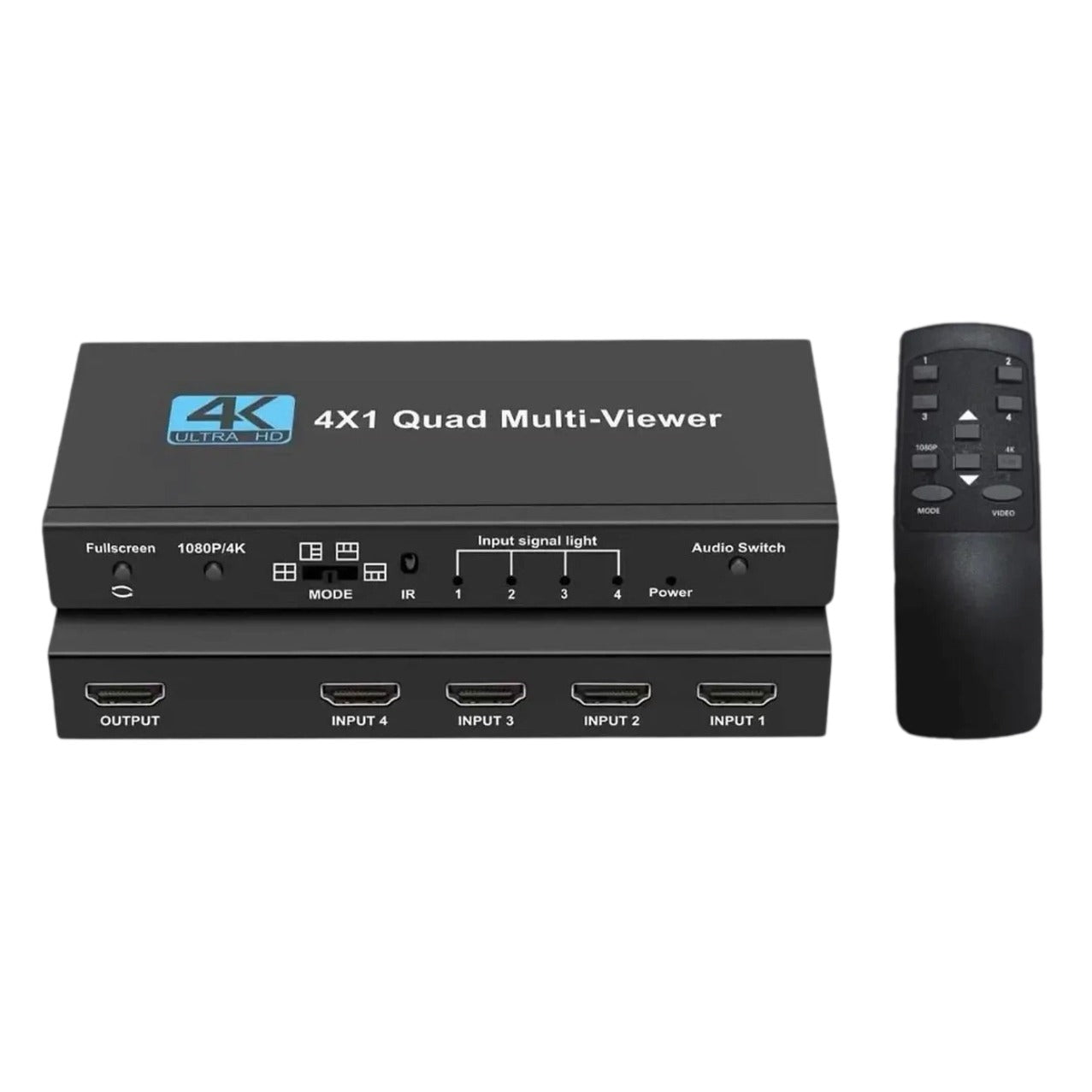 4K HDMI 2.0b Switch with Audio Extractor, 2x1, Supports HDR, HDCP 2.2, Optical TOSLINK, Coaxial, 3.5mm/RCA, Remote Control