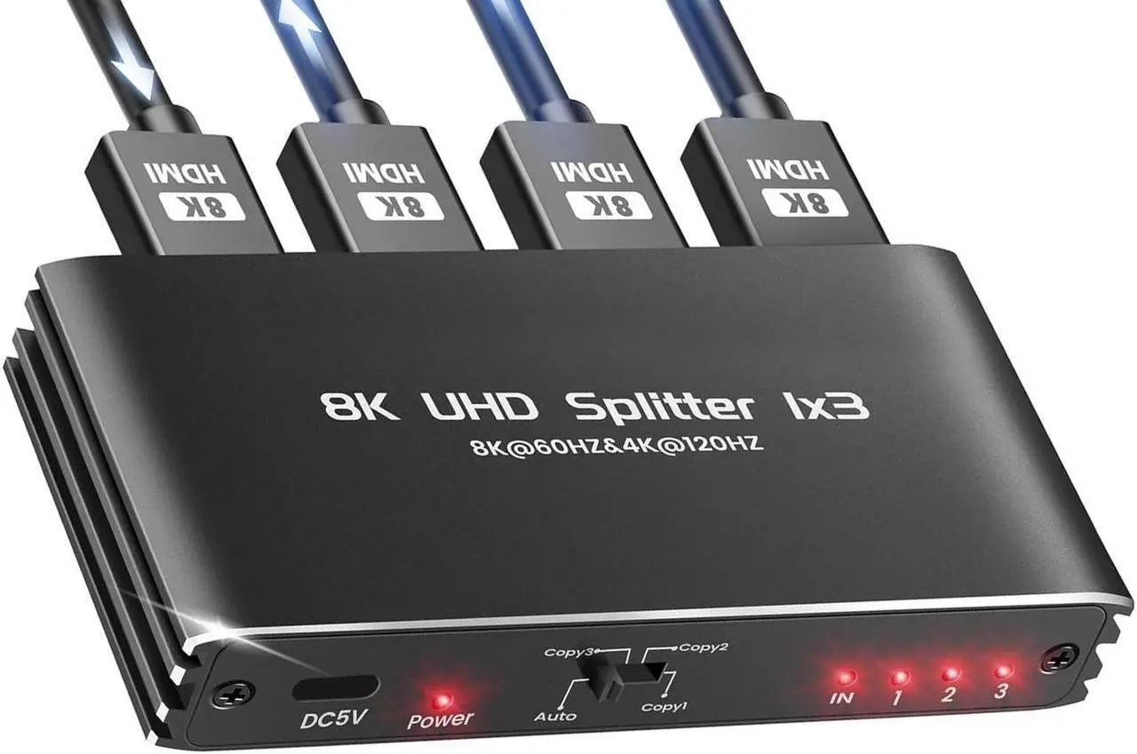 USB-C Bi-Directional KVM Switch 2-in-1/1-in-2, 8K@60Hz Video, 10Gbps Data, Compatible with Thunderbolt Devices