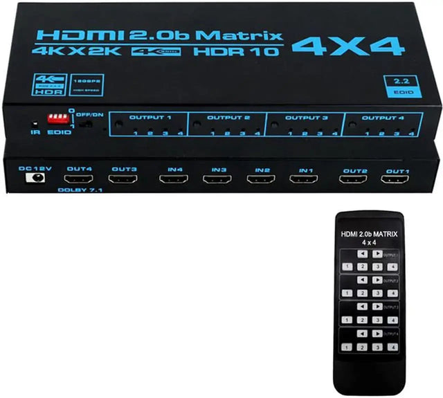 HDMI 1x4 Splitter Amplifier, 1 Input to 4 Outputs, 4K/1080P 3D, Mirror Mode