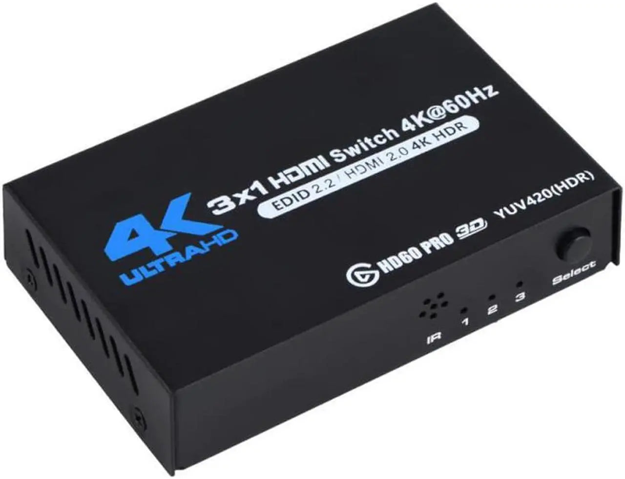 8K HDMI 2.1 Switch 2 In 1 Out, 48Gbps Ultra HD Switcher Adapter for 8K@60Hz and 4K@120Hz
