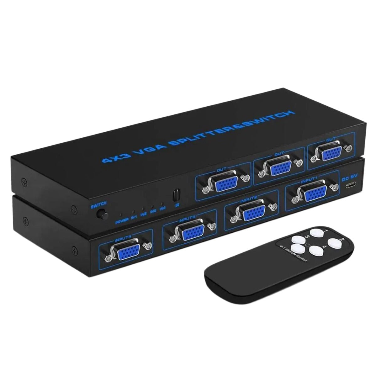 4K 60Hz HDMI 2.0 Splitter 1x4, 1 Input 4 Output for Four Displays, Mirror Only, HDR, HDCP 2.2, 3D Video Distributor