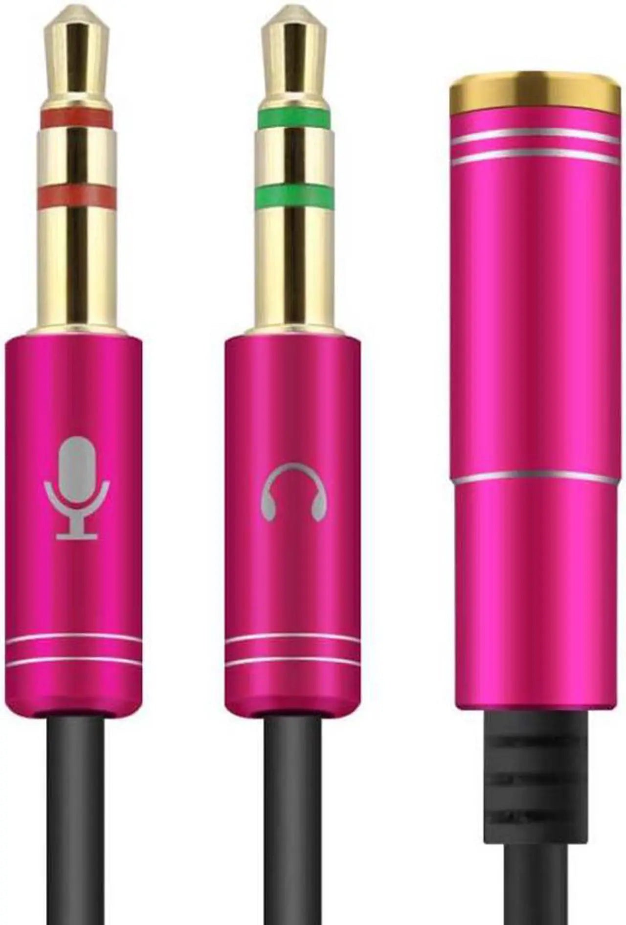 3.5mm CTIA Headset Y Splitter Adapter, Separate Mic and Headphone Jack