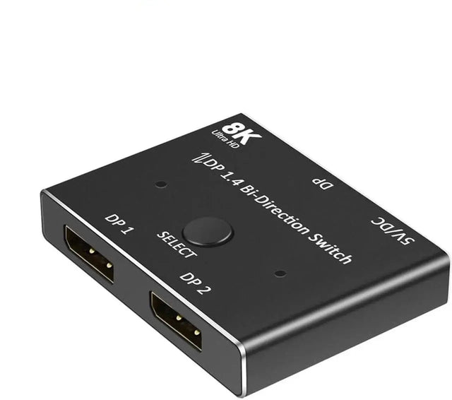 Bidirectional DisplayPort Switch Adapter - DP 1.4, 8K@60Hz, 5K@60Hz, 4K@120Hz