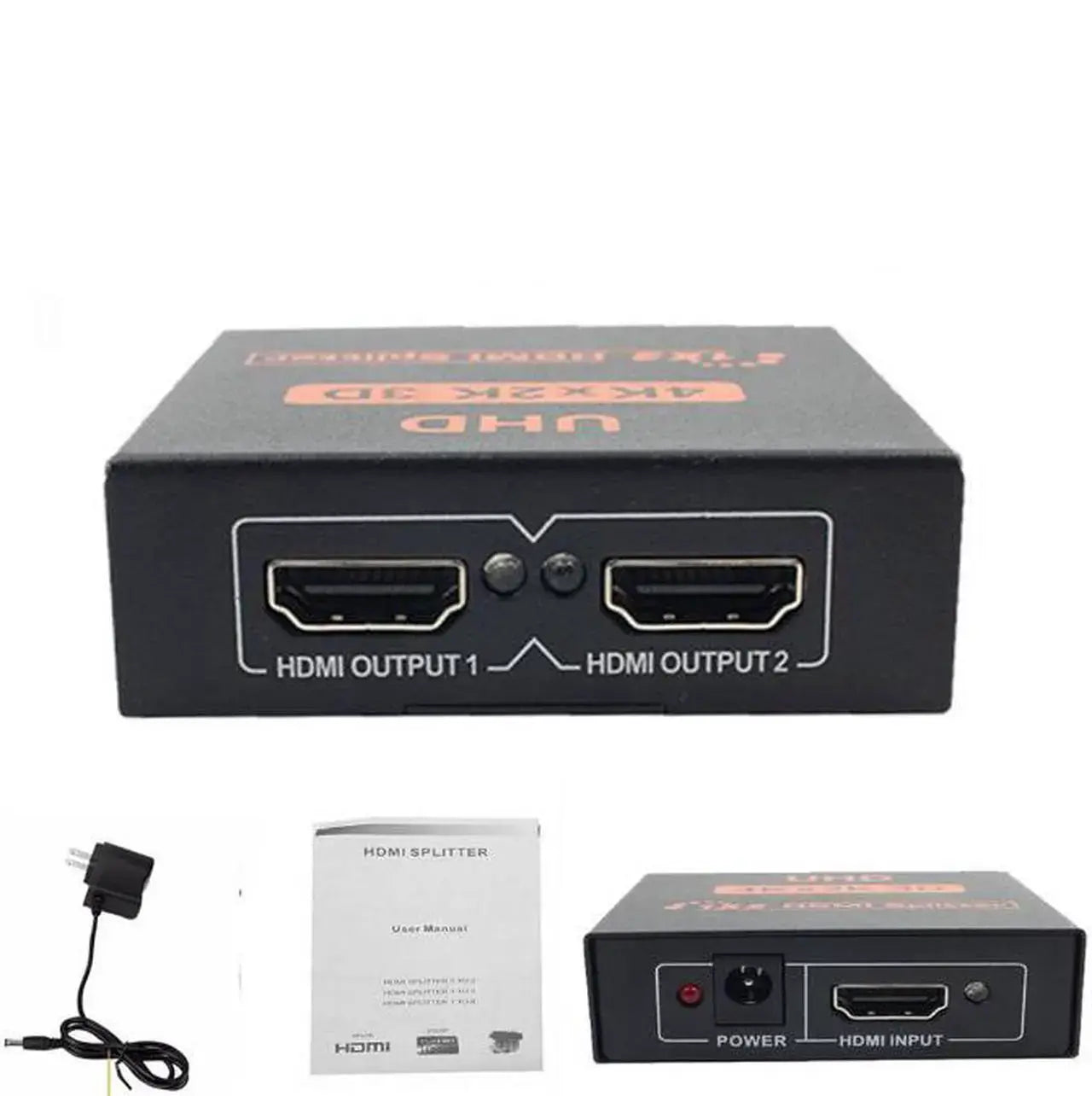 USB-C Dual HDMI Adapter 4K@60Hz with Power Delivery and 3.5mm Audio Jack, Compatible with HP, Dell, Surface, and Lenovo ThinkPad Laptops