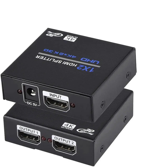 Powered HDMI Splitter 1x2, 4K 30Hz, HDMI 1.4, HDCP, Supports 3D and 1080p