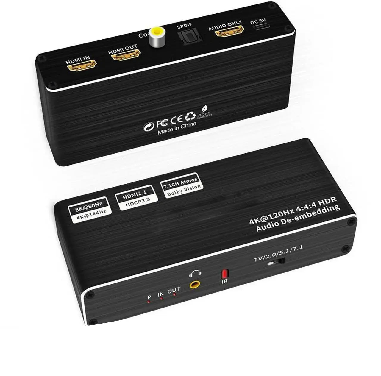 Bi-Directional HDMI 2.1 Switch 2x1/1x2, 8K@60Hz 4K@120Hz Ultra HD Splitter Adapter