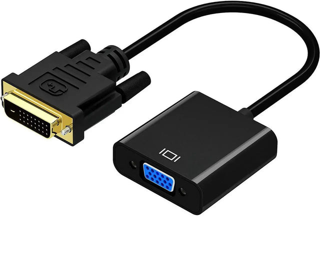DVI-D 24+1 Male to VGA Female Adapter, 1080P Video Converter