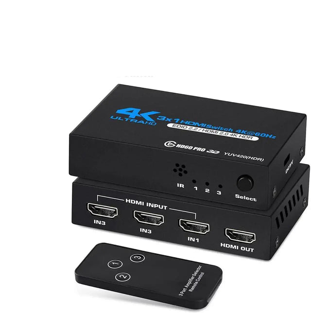 HDMI Matrix Switch 4x2 4K 60Hz HDR HDMI 2.0b HDCP 2.2 Splitter with EDID Extractor and IR Remote