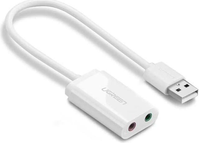 USB Audio Adapter, External Stereo Sound Card with 3.5mm Headphone and Microphone Jack, Compatible with VENTION