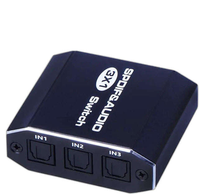 Digital Optical Audio Splitter 1x3 SPDIF TOSLINK, 1 In 3 Out, Supports LPCM 2.0, Dolby Digital, DTS 5.1