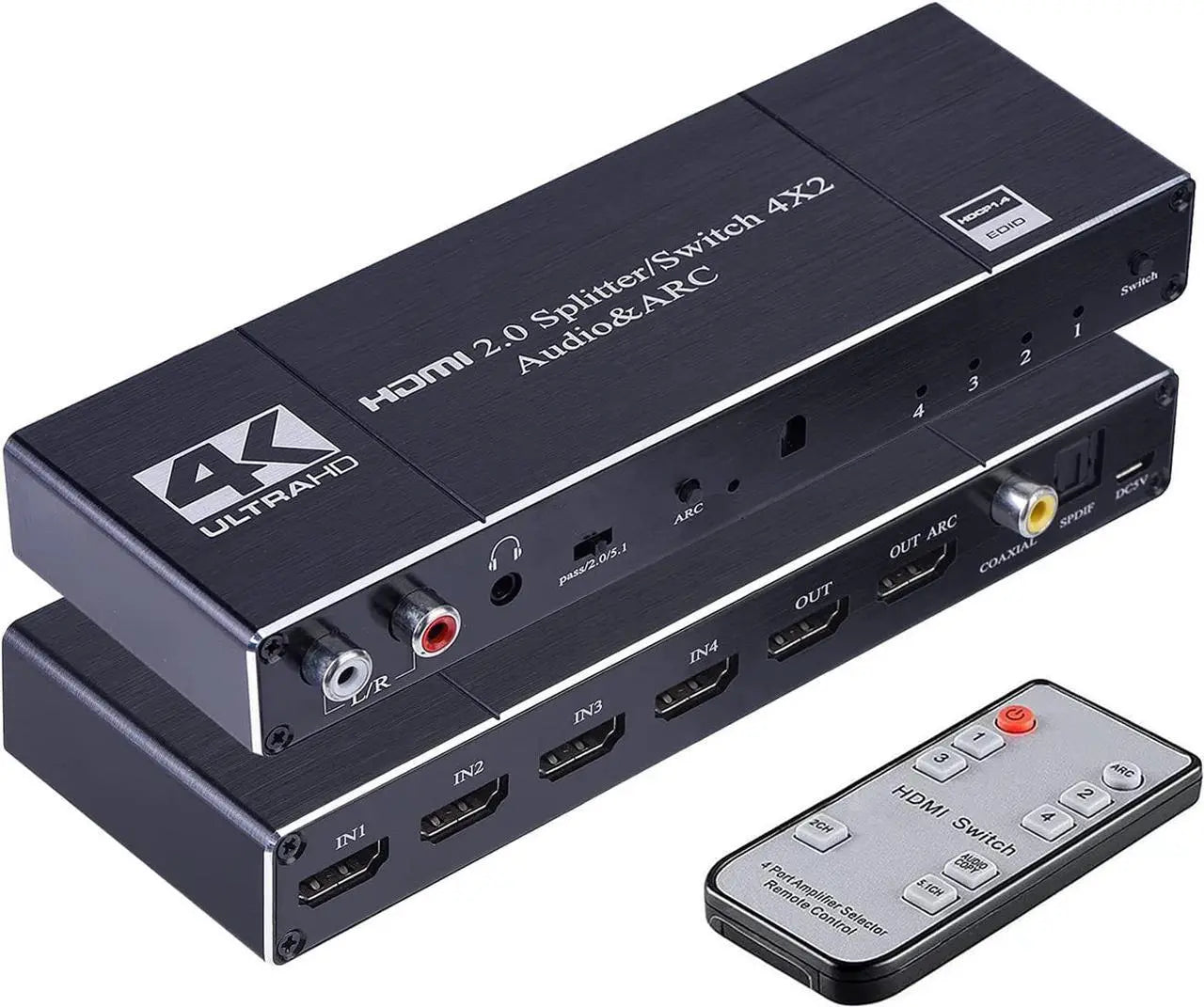 HDMI 2.1 Switch 3 in 1 Out with Remote, 8K@60Hz 4K@120Hz 48Gbps HDR10 HDCP 2.3 Dolby Vision Atmos