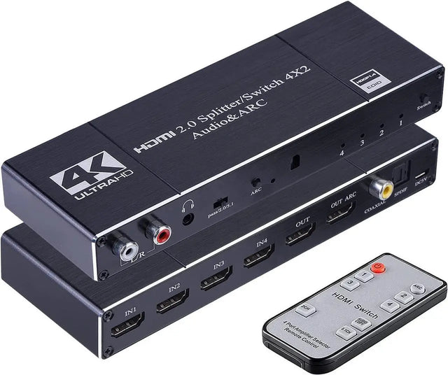 HDMI 2.1 Switch 3 in 1 Out with Remote, 8K@60Hz 4K@120Hz 48Gbps HDR10 HDCP 2.3 Dolby Vision Atmos