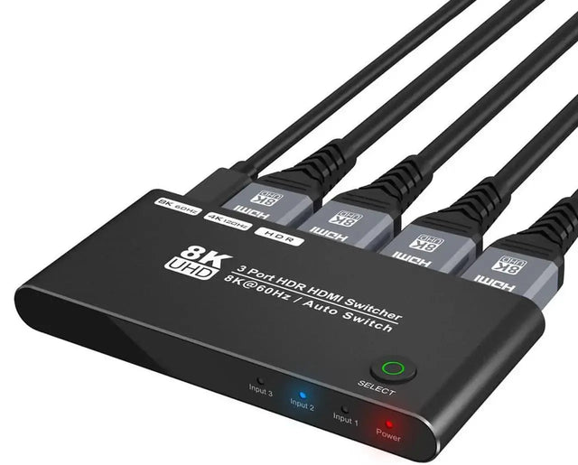 4K 60Hz HDMI Matrix 2x2 Switch with HDR10, 4K to 1080p Downscaler, SPDIF & 3.5mm Audio, Dolby Atmos