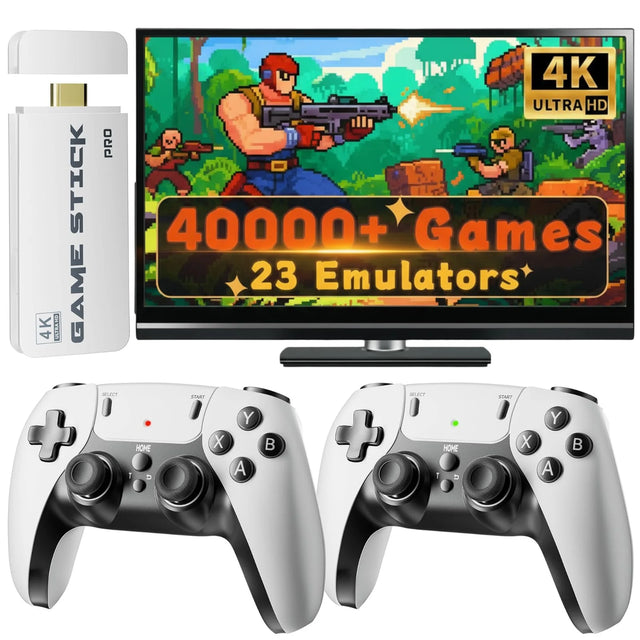 Retro Handheld Game Console with 40000+ Classic Games, 1080P HDMI Output, 2.4G Wireless Controllers, Portable Video Game Player for TV