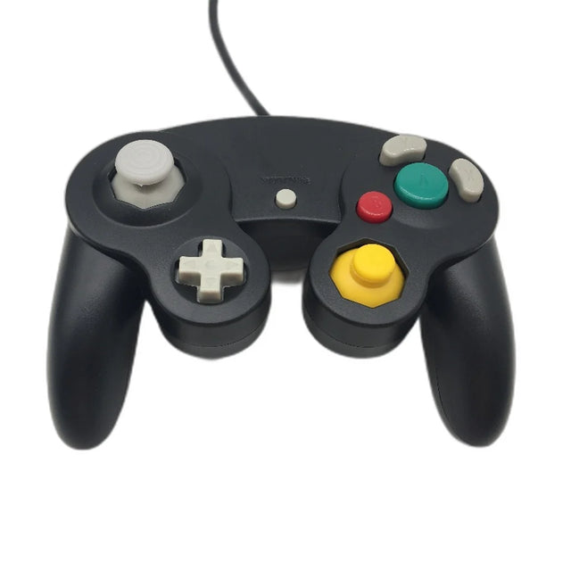 Shock Wired Game Controller for Nintendo Gamecube GC Wii - Retro Classic USB Controller, Black (Demo, Minor Scratches)