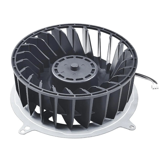 PS5 Internal Cooling Fan Replacement 23-Blade - Black ABS/Metal Console Demo Part for Efficient Heat Dissipation