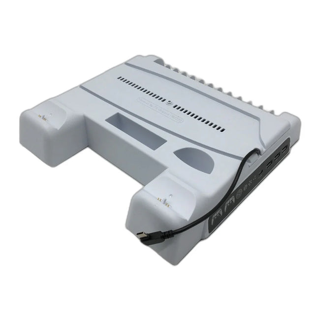 White Cooling Stand with Controller Charger and Headset Holder for P5 & P5 Slim