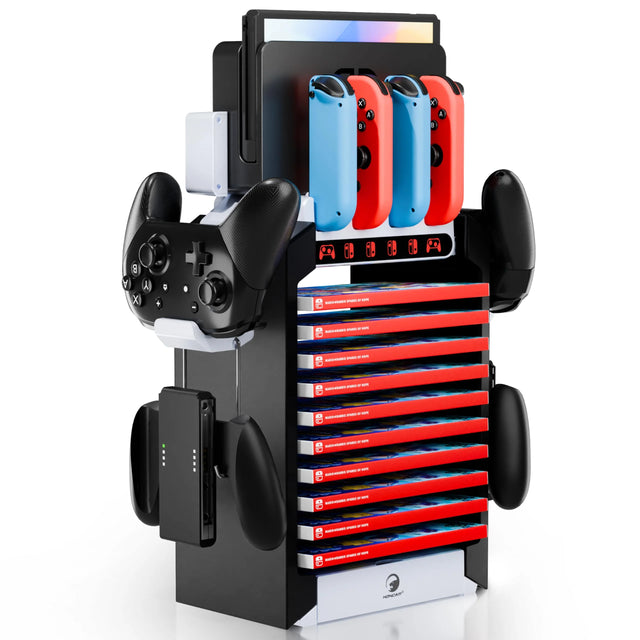Multifunctional Charging Station Organizer with Controller Storage