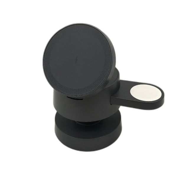 Magnetic 3 in 1 Wireless 15W Charger with Mini Night Light, Black (Demo)