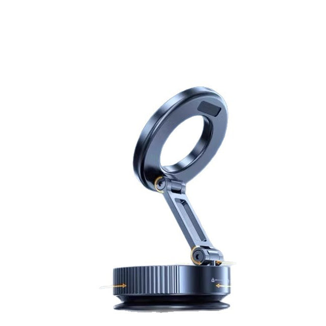 Magnetic Car Phone Holder with 70LBS Suction, 360° Rotating Dashboard Mount, Black, Strong Magnetic Cradle for Secure Driving