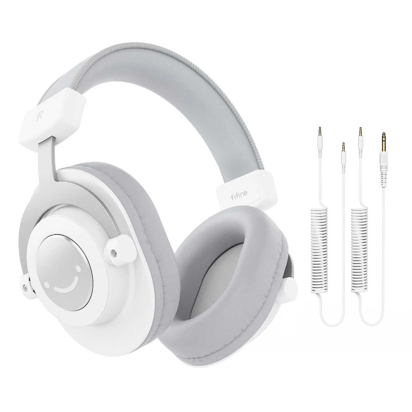 Wired Over-Ear Studio Monitoring Headphones H8W - 50mm Drivers, Closed-Back, Detachable Cable, White