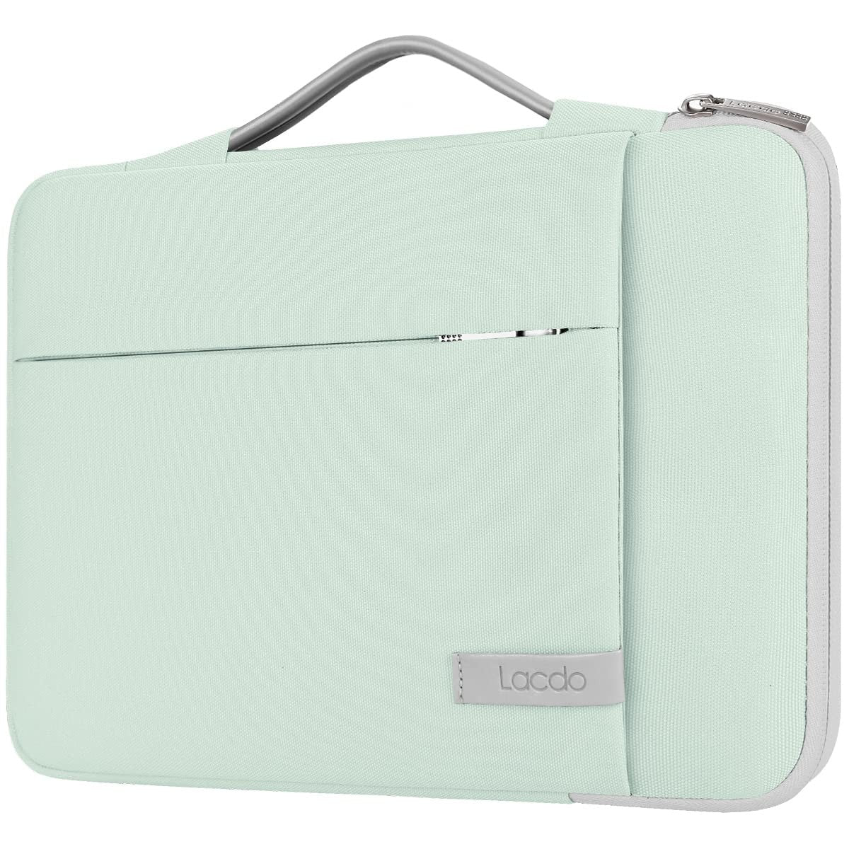 360° Protective Laptop Sleeve Case for 15" MacBook Air/Pro, Waterproof Shockproof Canvas Bag with Extra Pockets, Green
