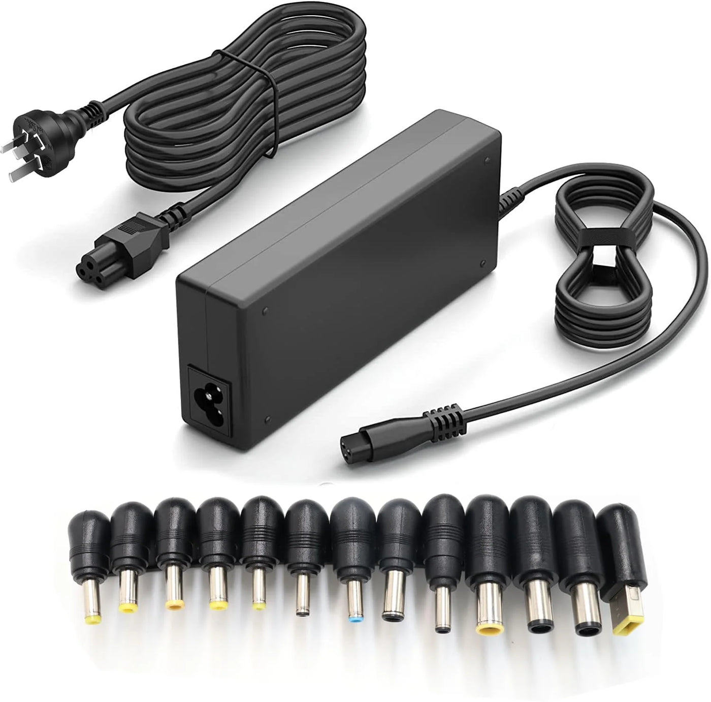Universal Laptop Charger 65W AC Adapter 19V 19.5V 18.5V with 13 Tips for Dell Lenovo HP Acer - Black SF-19474