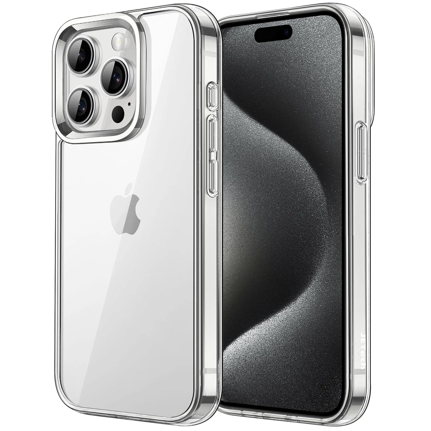 Clear Non-Yellowing Shockproof Case for iPhone 15 Pro 6.1-Inch, PC TPU Anti-Scratch Bumper Cover