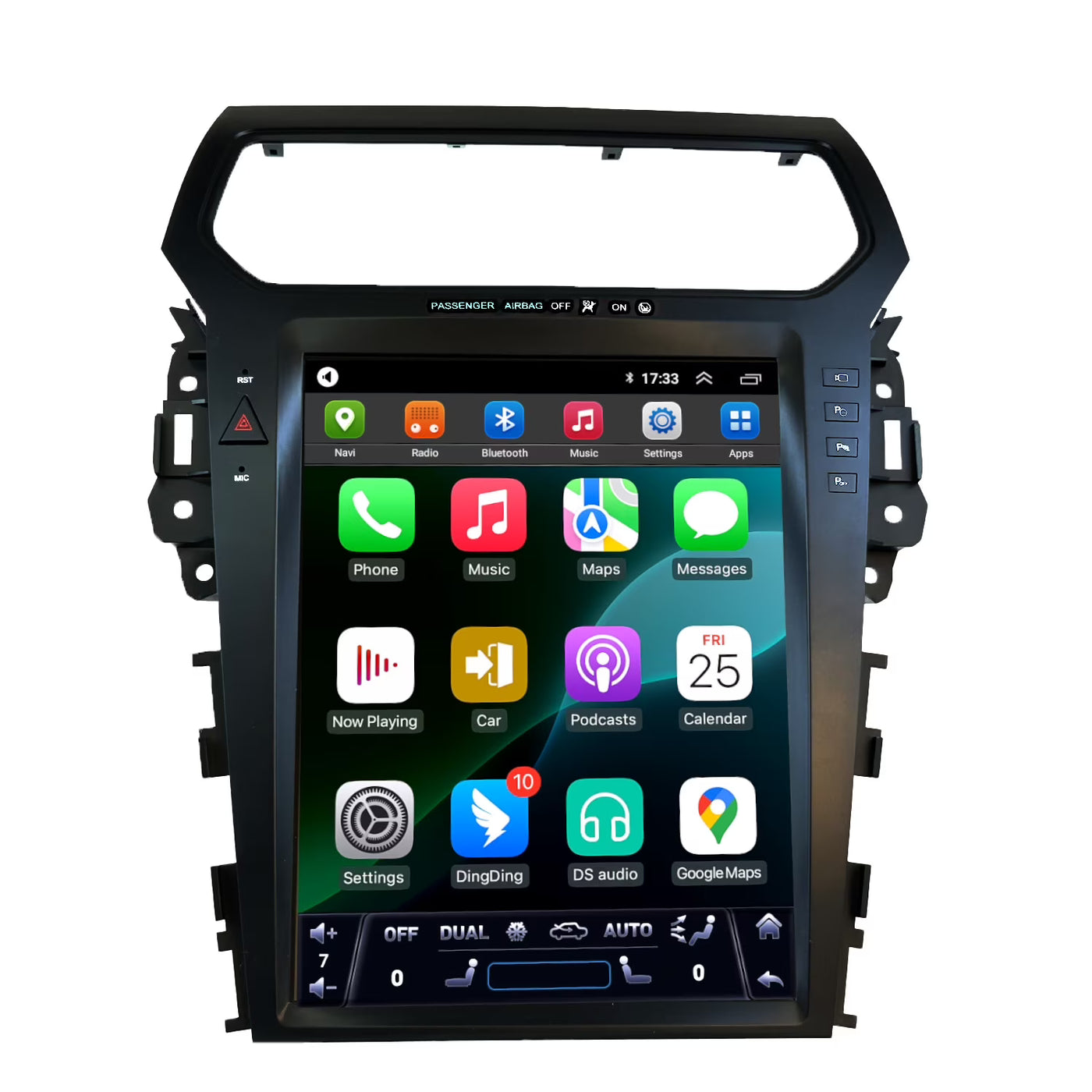12.1" Tesla Style Car Stereo for Ford Explorer 2011-2019, Wireless Apple CarPlay, Android 14, 8 Core