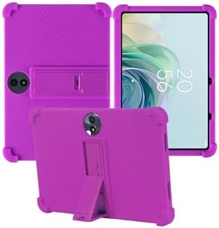 Soft Silicone Case with Adjustable Stand for TCL TAB 11 Gen2 11" Android 14 Tablet, Shockproof Kids Friendly Cover for TCL TAB 11 Gen2 (Purple)