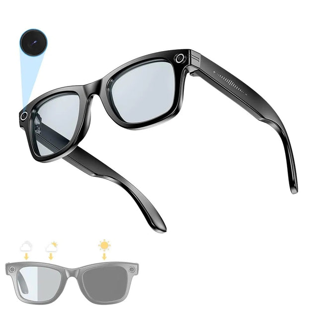Smart AI Bluetooth Translator Glasses, Real-Time Translation, Sun Eyeglasses for Women