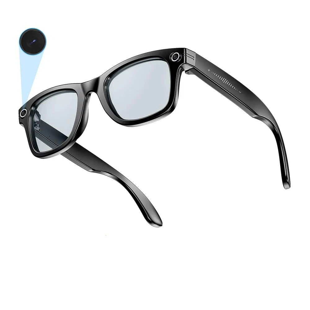 AI Smart Glasses with 800W HD Camera, 1080P Video, Translation, Voice & Music Control